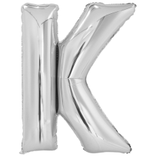 Large Letter K Silver